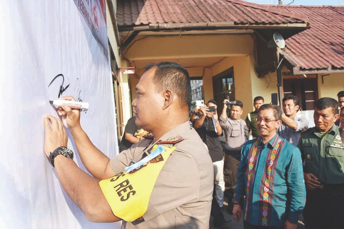 Polres Tebingtinggi Gelar Deklarasi Anti Hoax, Hadapi Pilkada Serentak 2018 