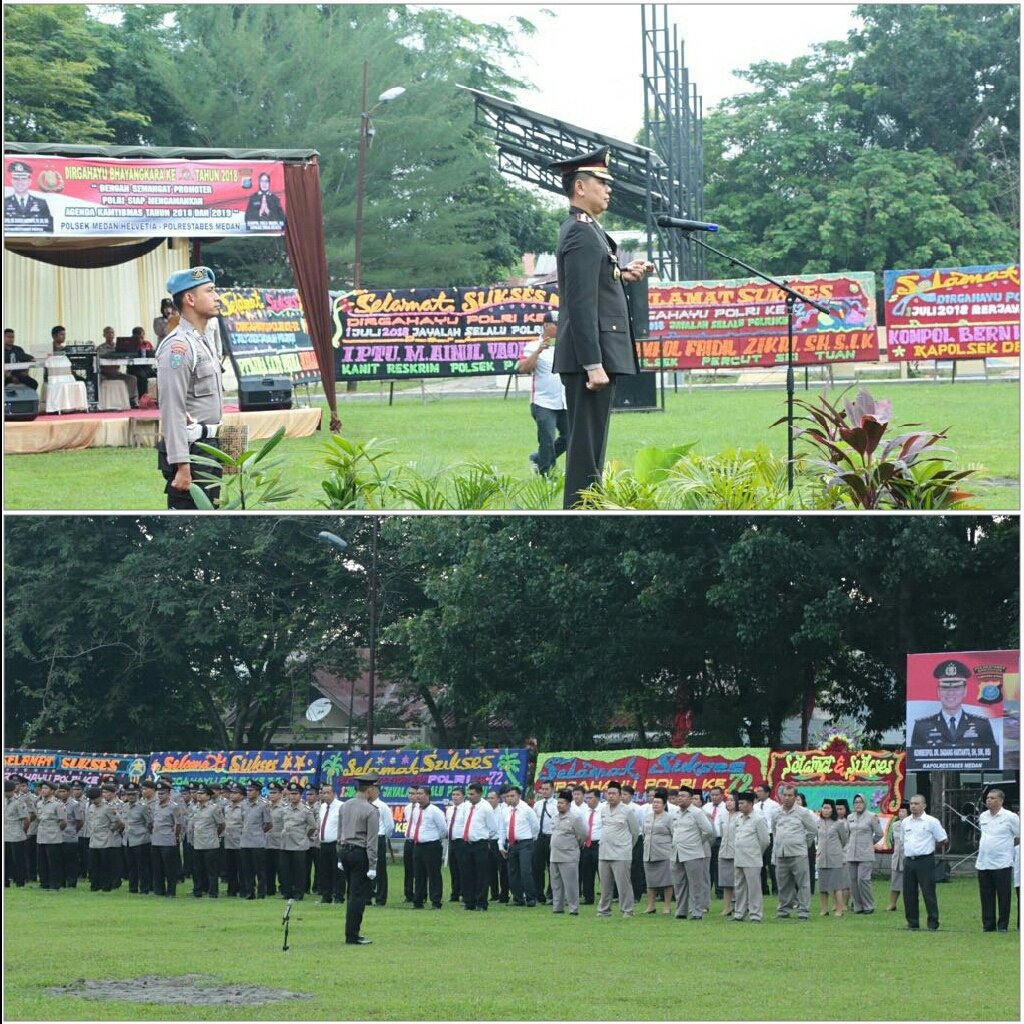 Kapolrestabes Medan Irup dan Syukuran HUT Bhayangkara Ke 72, Kombes Pol Dadang Sampaikan Ini