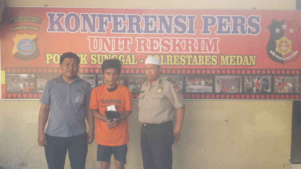 Pencuri Ponsel Diserahkan Ke Polsek Sunggal