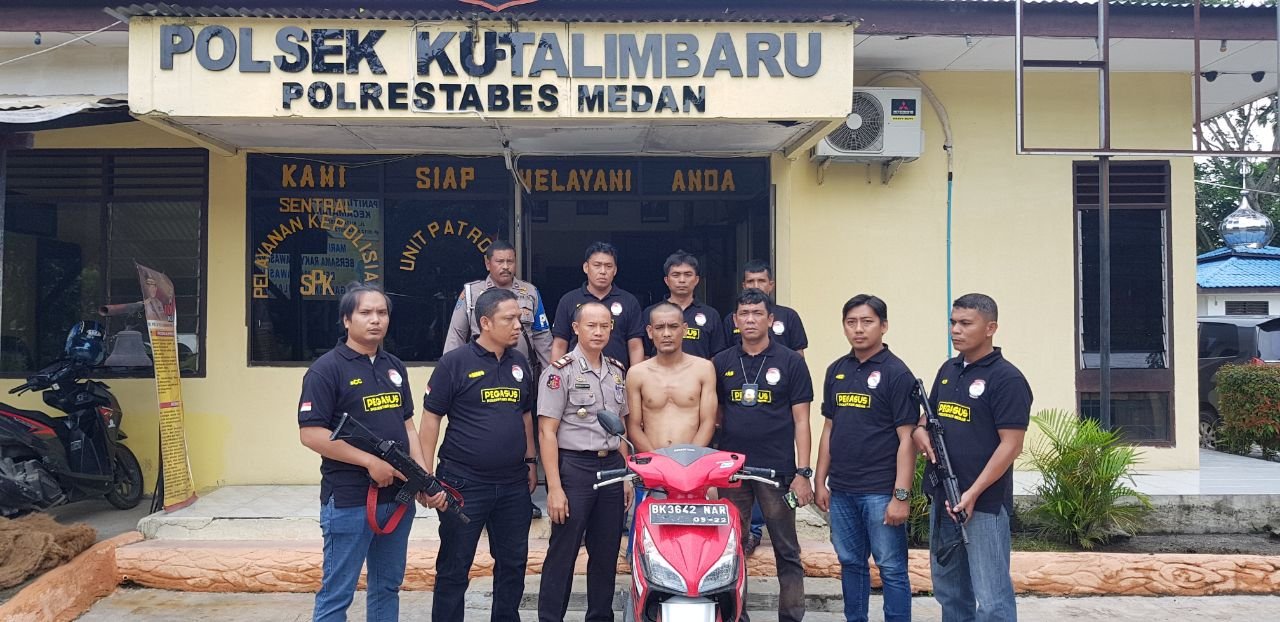 Pegasus Polsek Kutalimbaru Ringkus Satpam Pelaku Begal