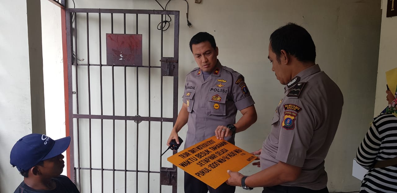 Sidak RTP, Kapolsek Percut Pesan Tahanan Lebih Mendekatikan Diri kepada Tuhan