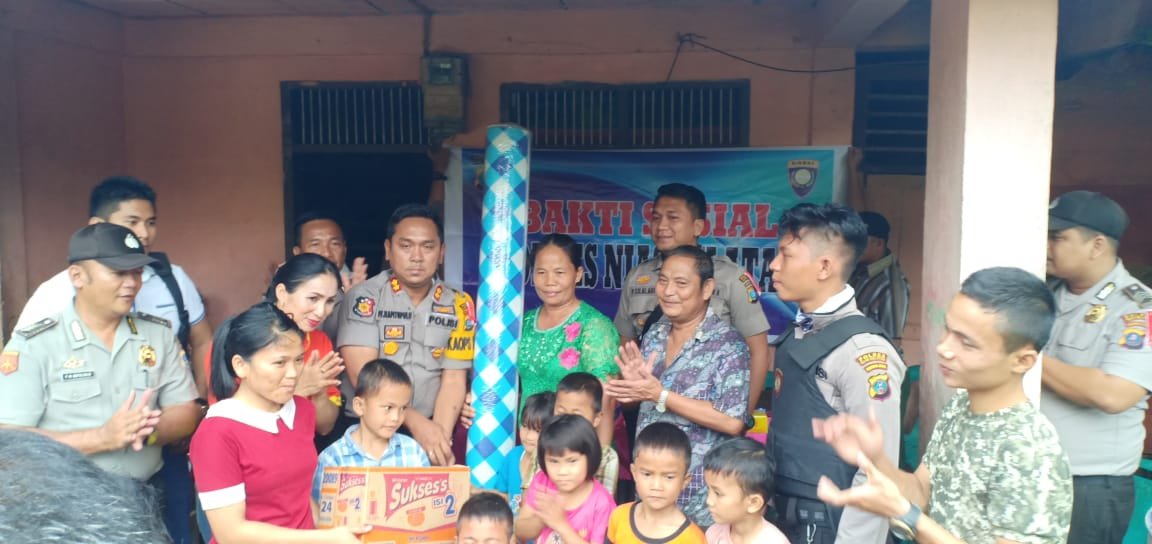 Kapolres Nisel  Berbagi Dengan Anak Yatim Penghuni Panti Asuhan