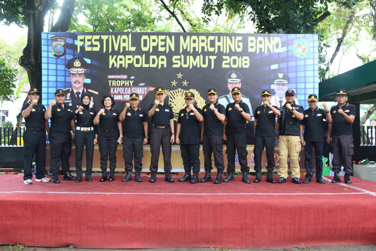 15 Klub Marching Band Ternama Jajaran Poldasu Ikut Memperebutkan Piala Kapolda Sumut.