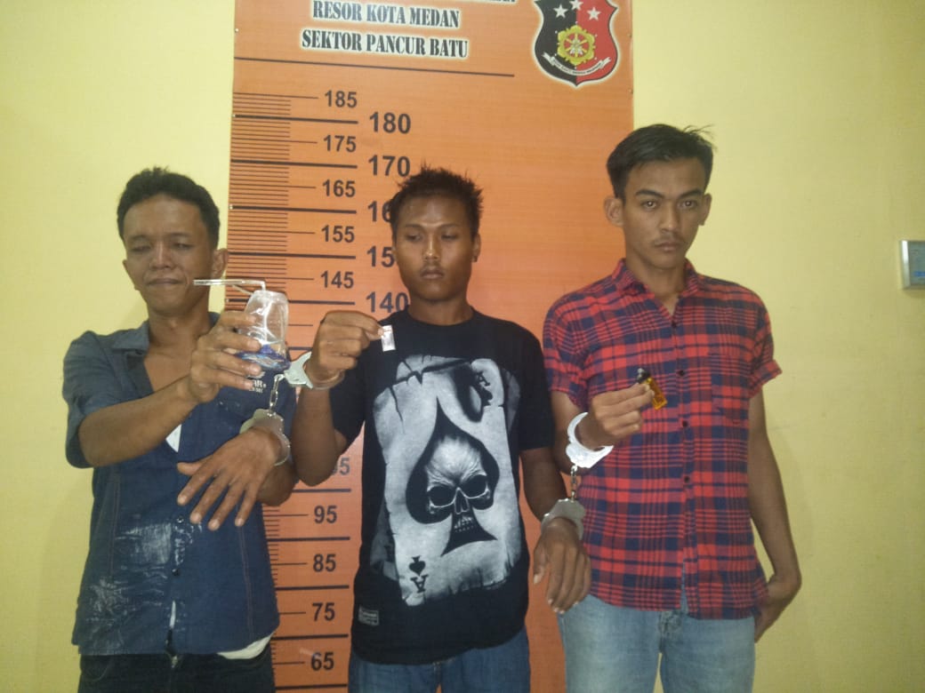 Sedot Sabu di Rumah Kosong, 3 Kuli Bangunan Diciduk Pegasus Pancur Batu