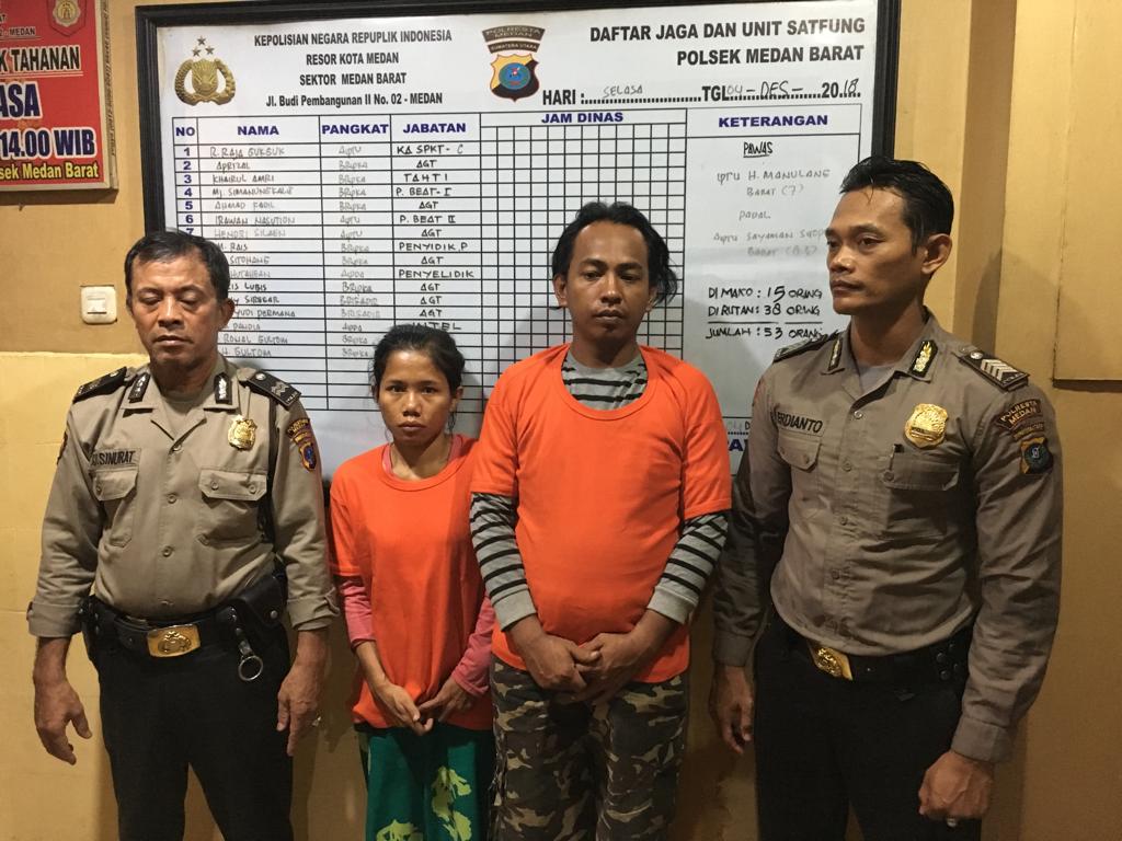 Pasutri di Tangkap Mencuri Tas Milik Jamaah  Mesjid