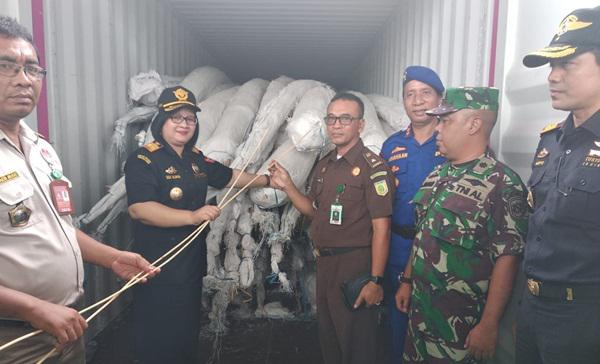 154 Ton Rotan Gagak Kirim ke Singapura dan China