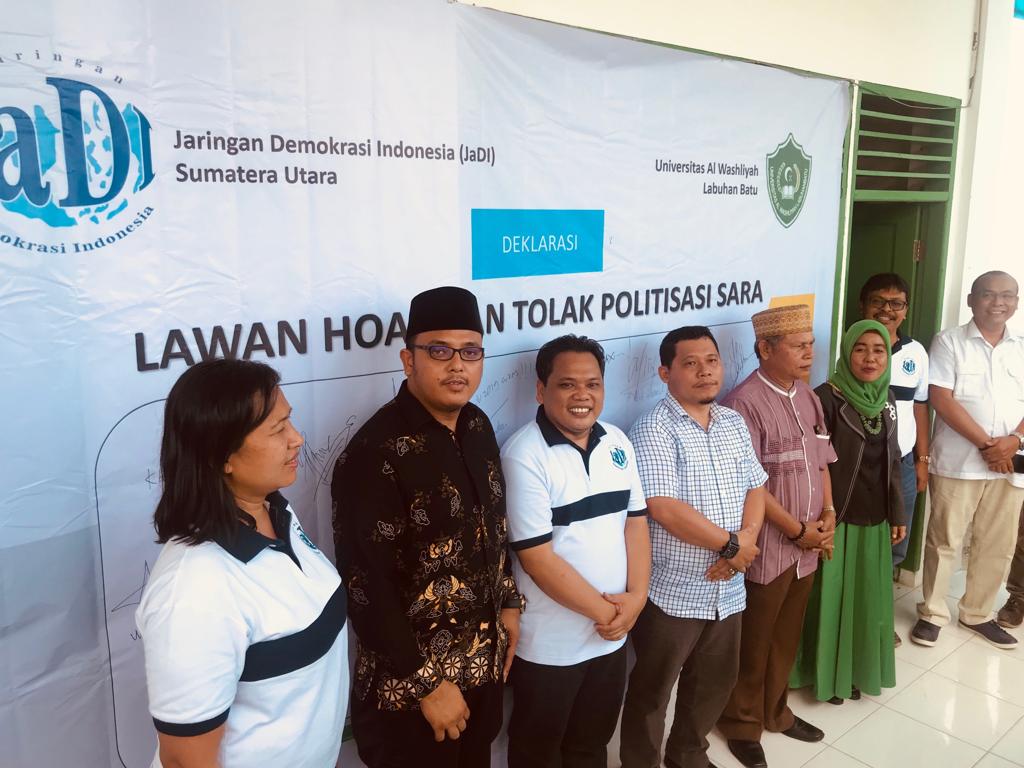 Mahasiswa Al Washliyah Labuhan Batu Tolak Hoax dan Politik Sara