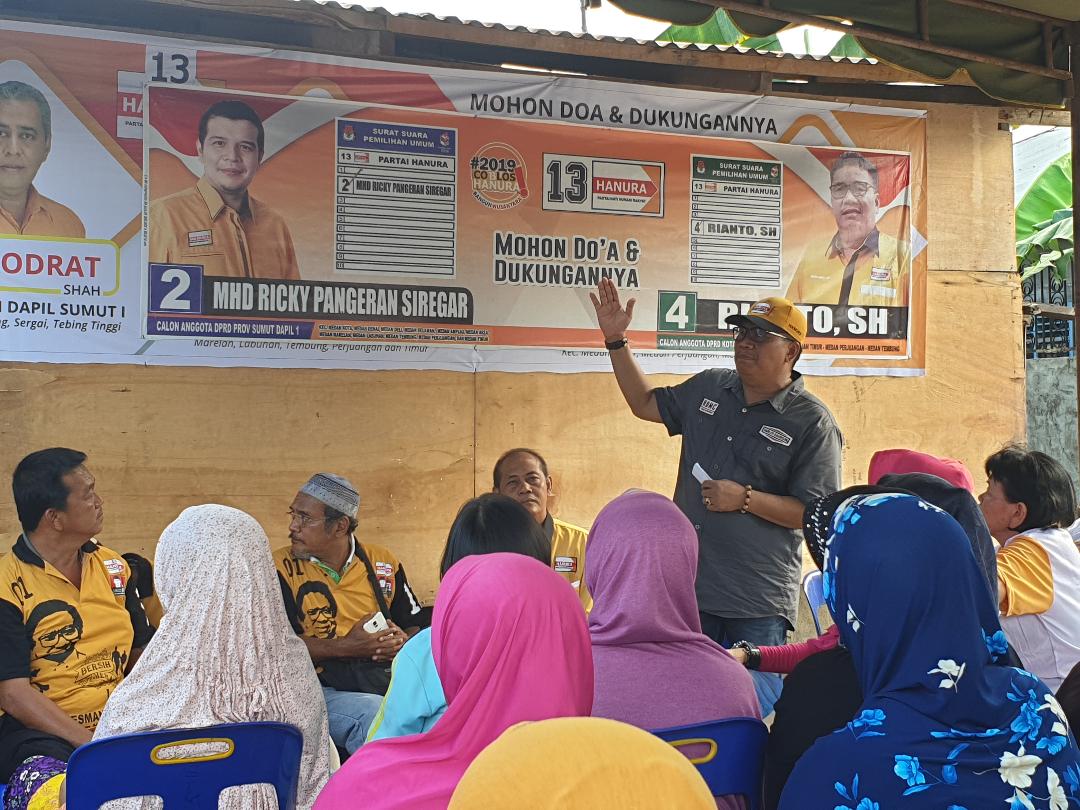 Terus Bergerak Jemput Aspirasi, Rianto SH Gelar Sosialisasi di Kec Medan Tembung