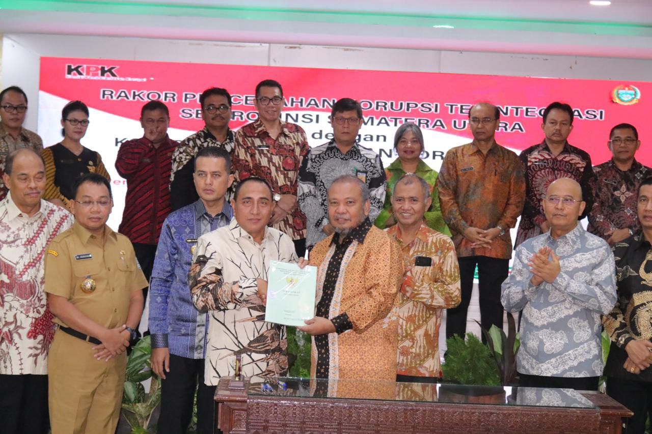 Penandatangan Integritas Cegah Korupsi KPK dan Pemprovsu