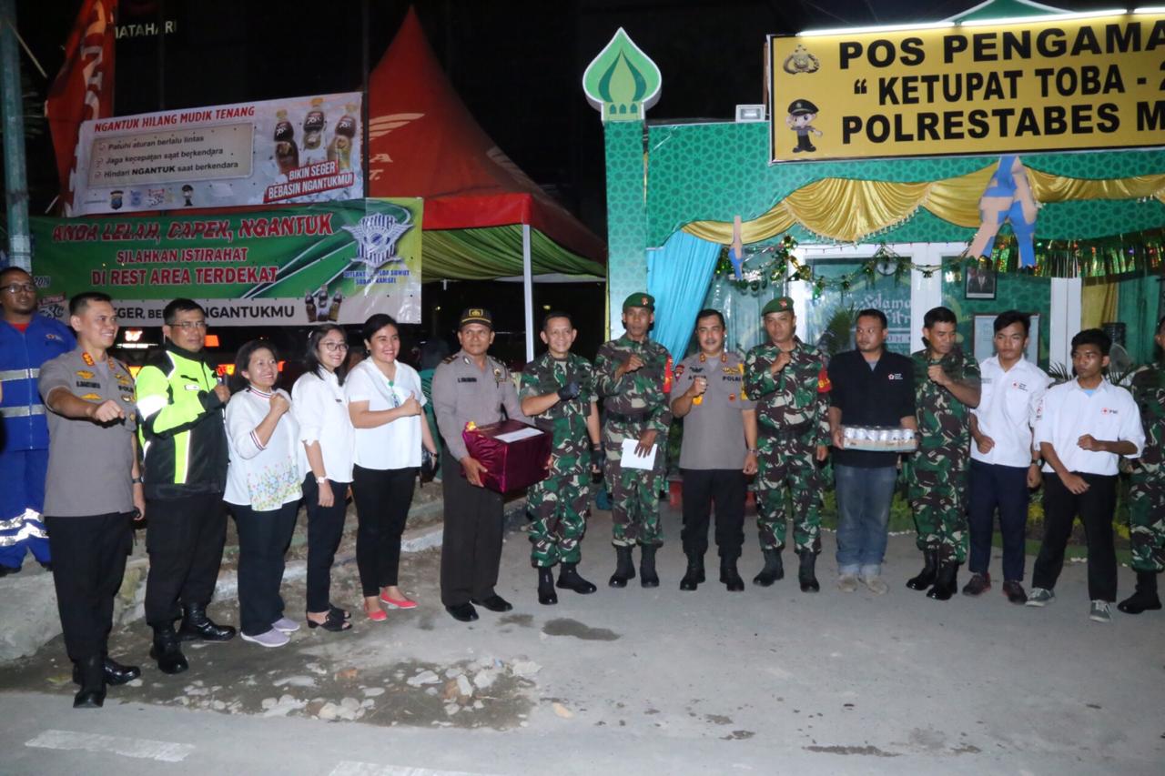 Kapolrestabes Medan Dampingi Kapoldasu dan Pangdam I/BB Patroli Sekaligus Tinjau Pospam