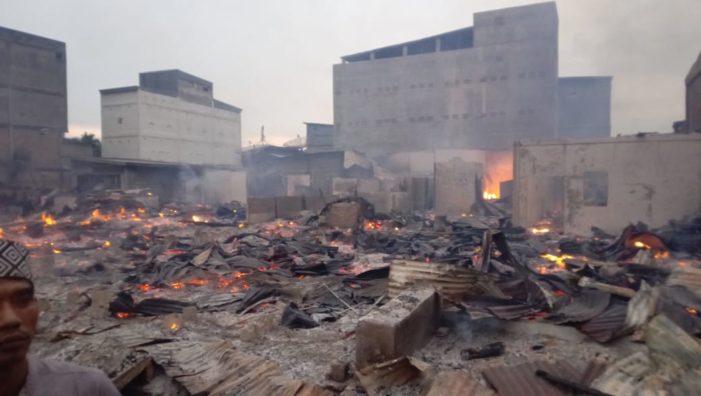 1 Keluarga Jadi Korban, 33 Rumah Warga Sei Berombang Labuhanbatu Dilalap Api