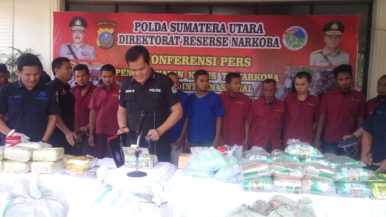 Poldasu Gagalkan Peredaran 50 Kg Sabu dan 15 Ribu Butir Ekstasi