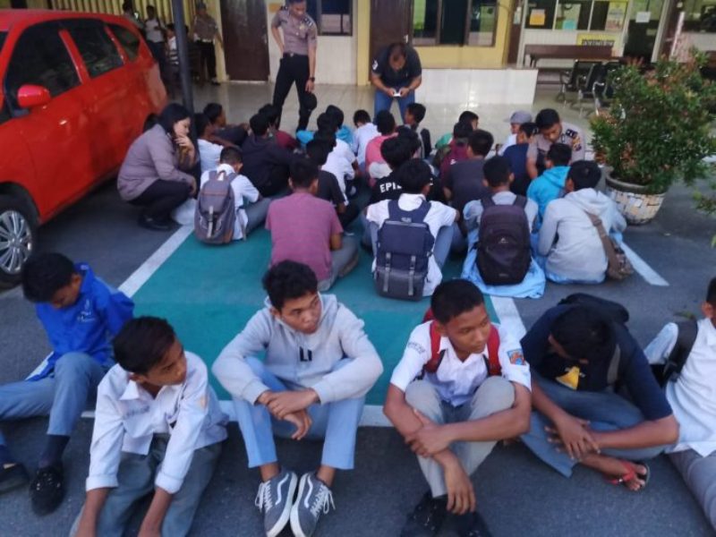 32 Pelajar Pembuat Onar diamankan Polsek Medan Timur