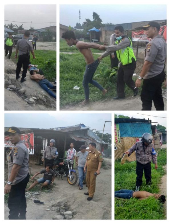 3 Pecandu Narkoba, 5 Bong dan 1 Unit R2 Diamankan Saat GKN di Jermal 15 Tanah Garapan