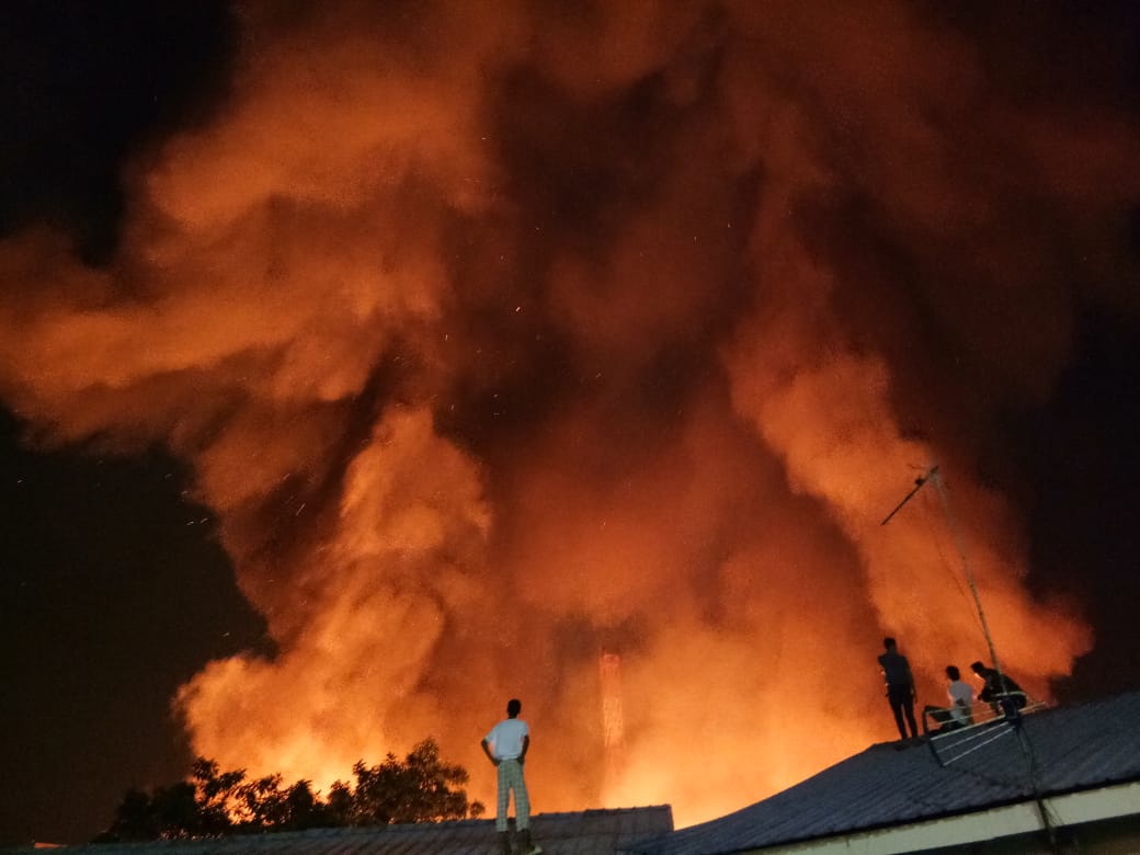 Puluhan Rumah di Jalan S Parman Terbakar