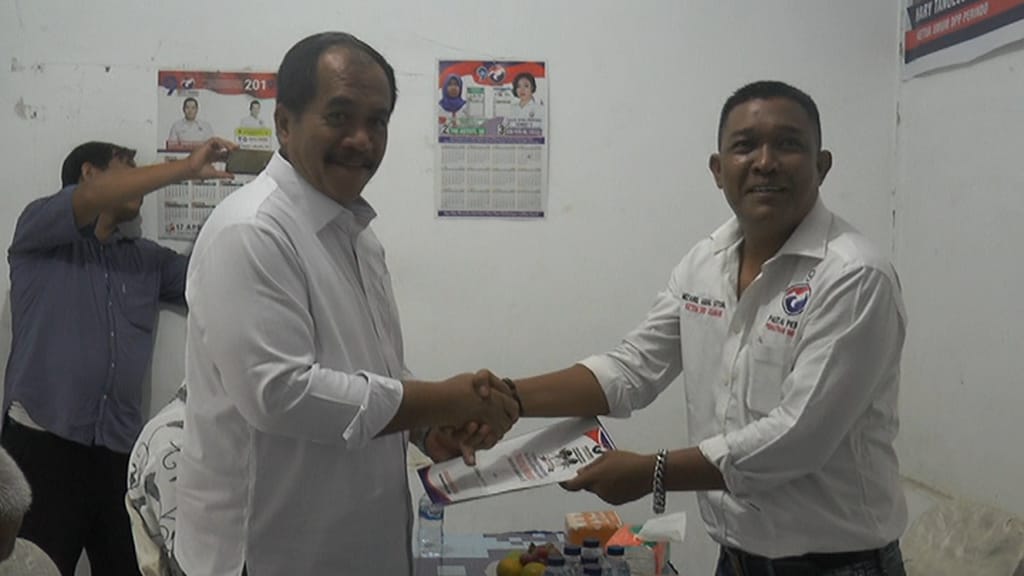 Surya - Taufik Daftar ke Perindo Bacalon Bupati Dan Wakil Bupati Asahan Periode 2020 - 2024