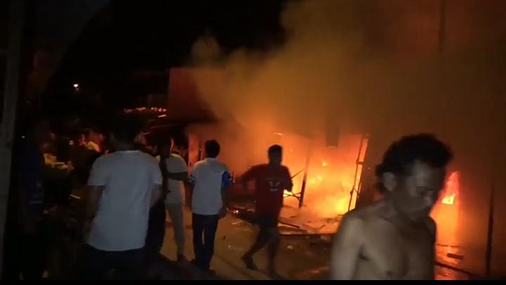 Ratusan Kios Monza Tanjung Balai Ludes Terbakar