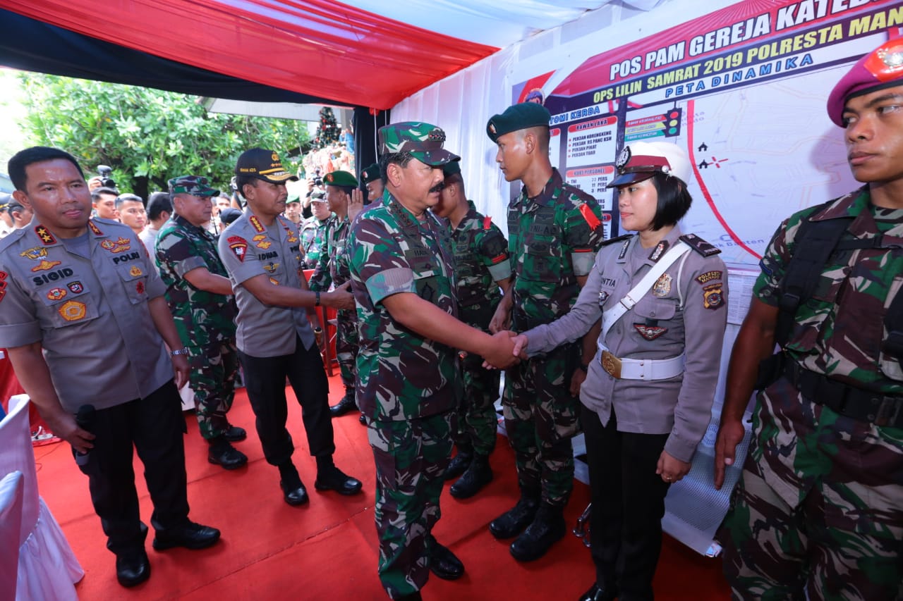Kapolri dan Panglima TNI Cek Kesiapan Nataru di Manado