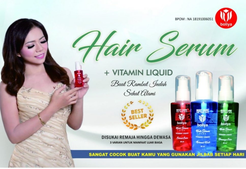 Pakai Boliya Hair Serum Rambut, Semakin Lembut dan Kemilau Rambut Kita