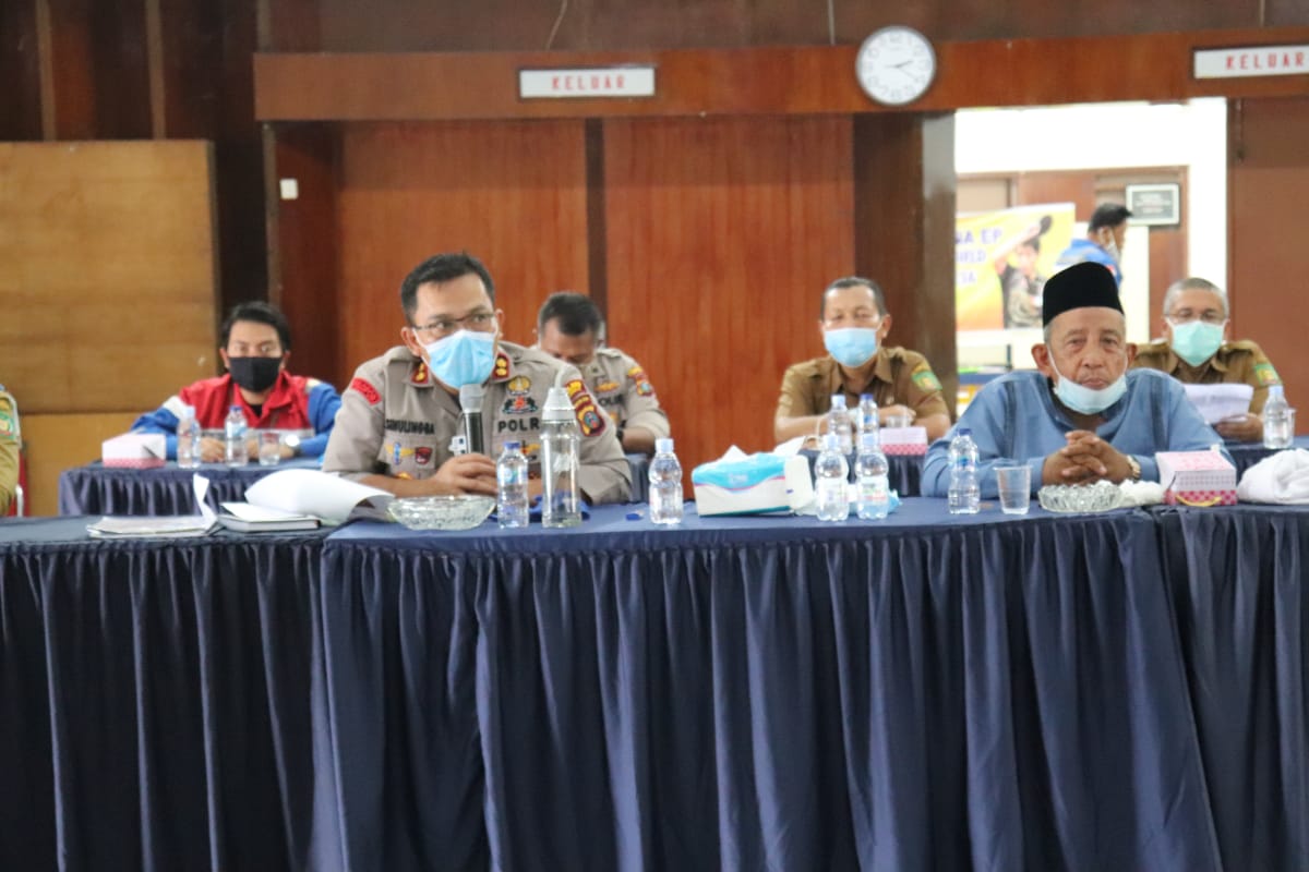 Sosialisasikan Protokol Kesehatan Covid-19-Kapolres Ingatkan Kades Berhati–hatil Gunakan DD dan ADD