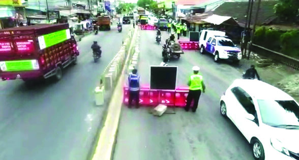 Memutus Penyebaran Covid-19 - Pintu Masuk ke Medan dari Tanjung Morawa, Diski dan Pancur Batu Ditutup