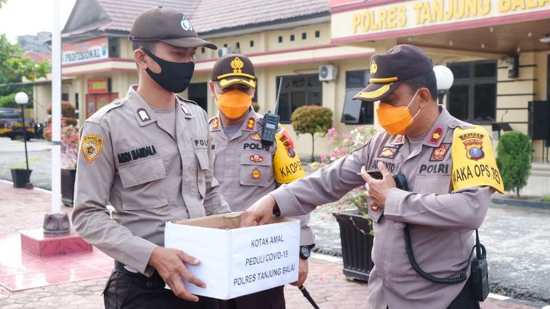 Kali Kedua Menyambut Bulan Suci Ramadhan 1441 H, Polres Tanjung Balai Kumpulkan Sumbangan Untuk Masyarakat Terdampak Covid-19