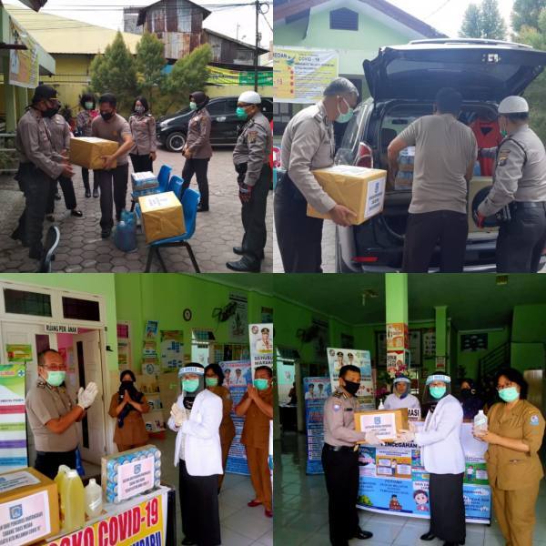 Ketua Bhayangakari Cabang Kota Besar Medan Serahkan Bantuan Ke Puskesmas - Polsek Medan Timur Bersama Cabang Bhayangkari Medan Area dan Percut Seituan Turut Salurkan Peralatan Medis