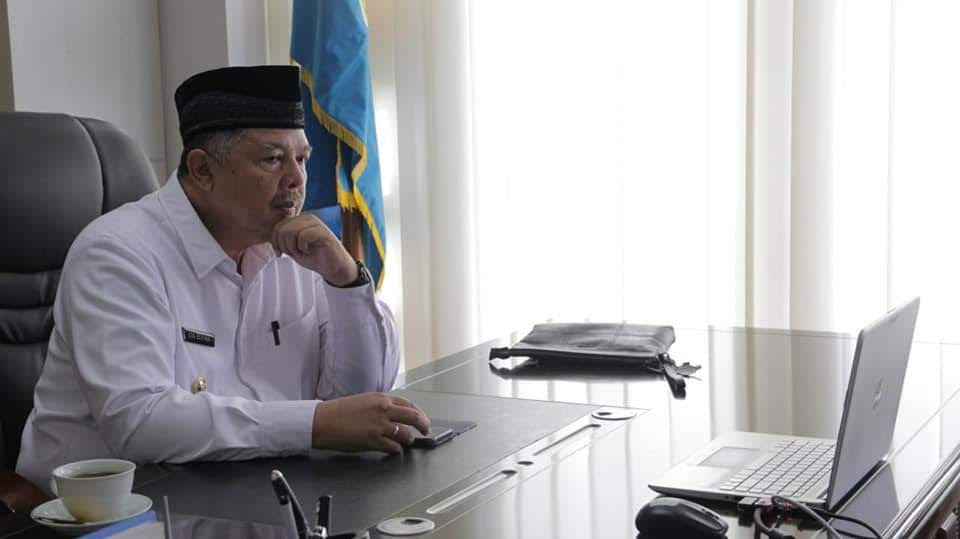 Wako Solok Video Conference dengan Menteri Dalam Negeri