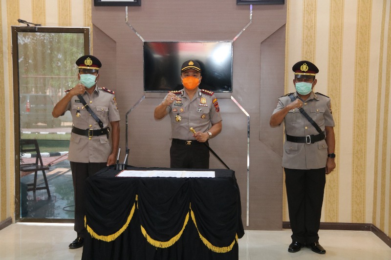 Kapolresta Deli Serdang pimpin Sertijab Kapolsek Tiga Juhar