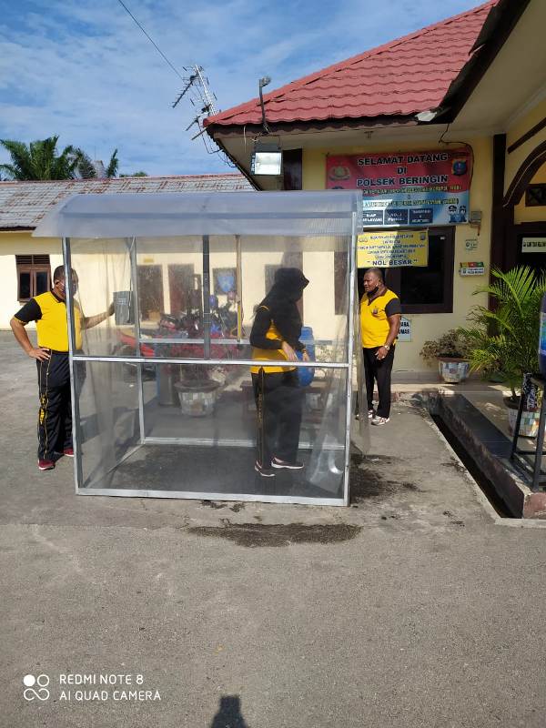 Polsek Beringin Polresta DS Pasang Bilik Sterilisasi