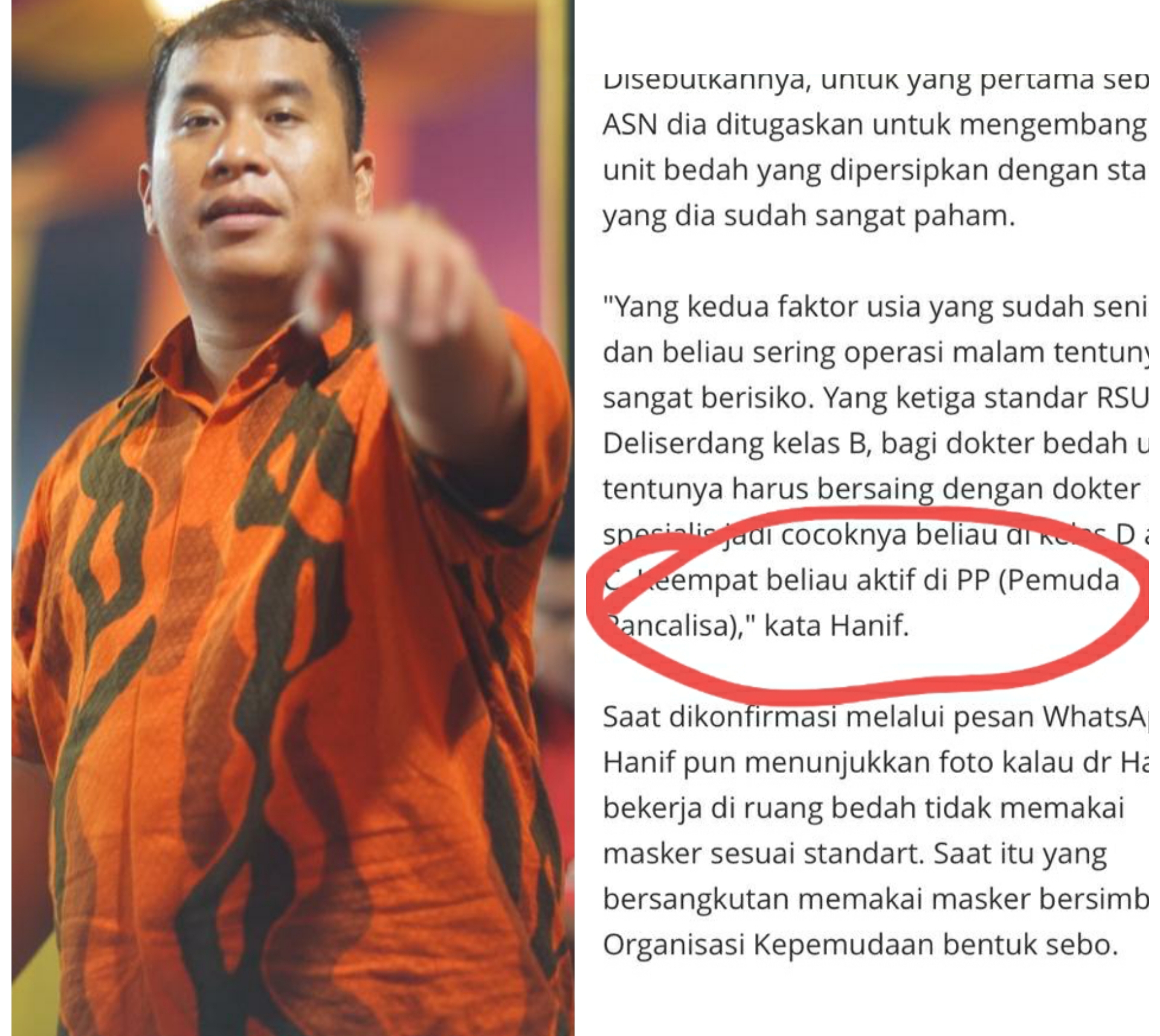 Lecehkan Ormas Pemuda Pancasila, Bupati Harus Copot Dirut RS Deliserdang