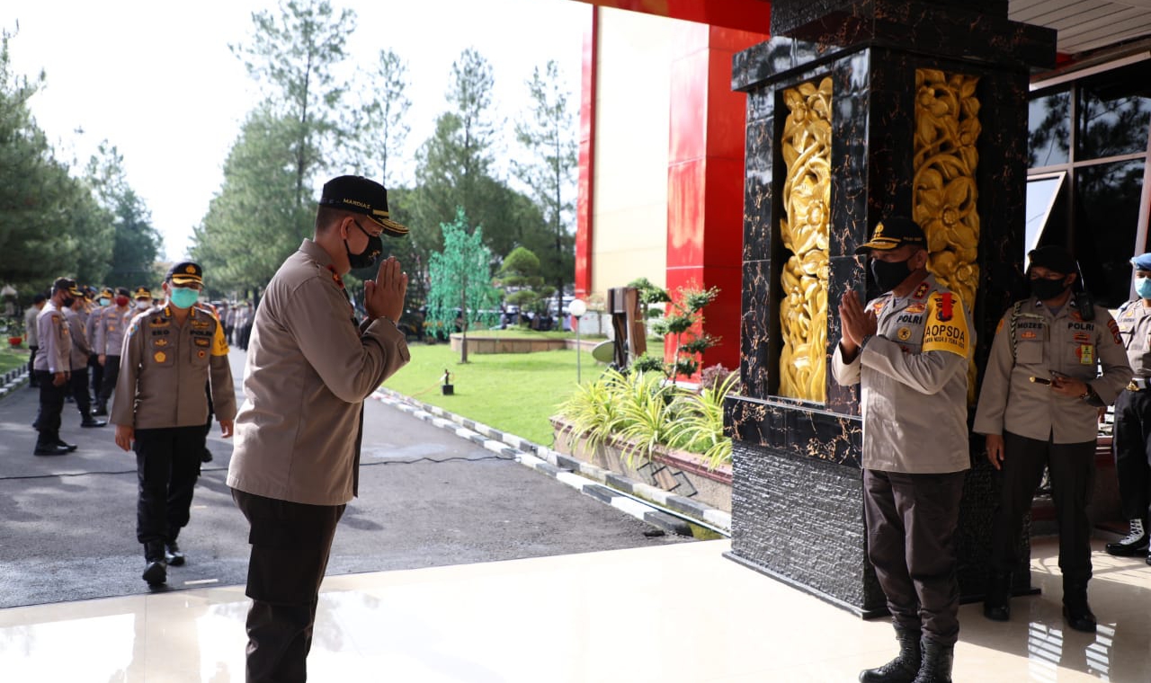 Gelar Halal bi halal, Kapolda Terapkan Protokol Kesehatan Cegah Covid