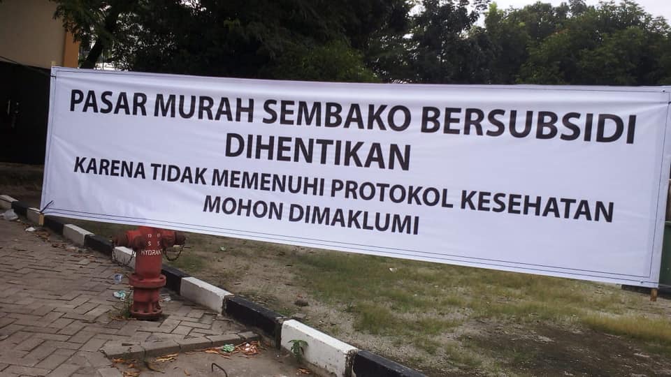 Pasar Murah Sembako di Jalan Pancing Dihentikan Sementara