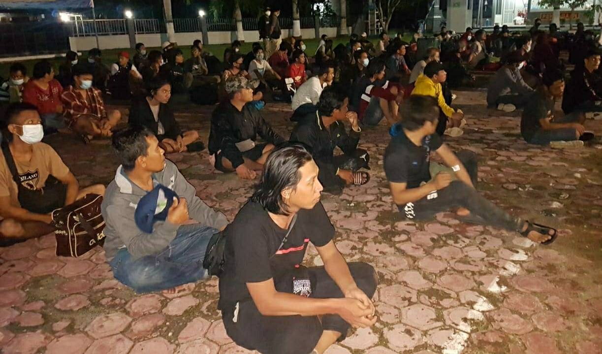 TNI AL Amankan 124 Pekerja Migran Ilegal di Kabupaten Labuhan Batu Utara Sumut