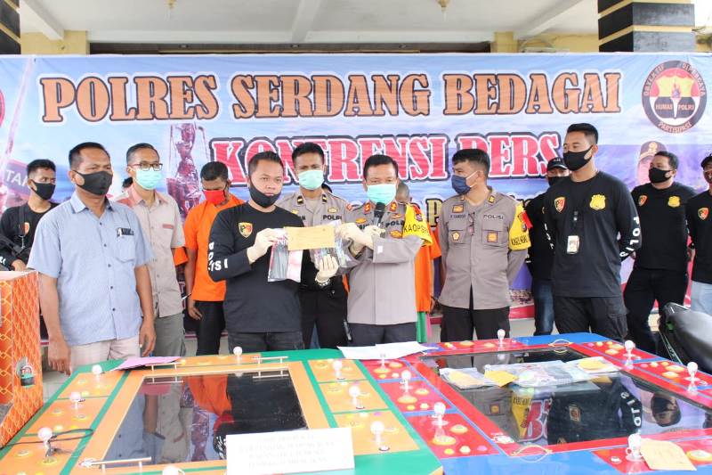 Polres Sergai Amankan 5 Tersangka dan Mesin Tembak Ikan