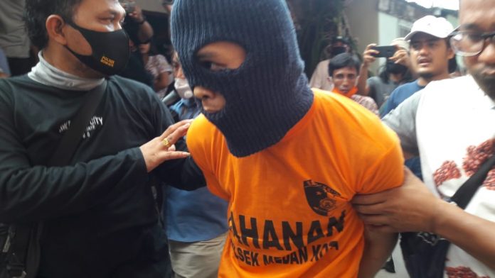 Ayah Tiri Pembunuh Sadis Dua Bocah Diringkus Tekab Polsek Medan Kota