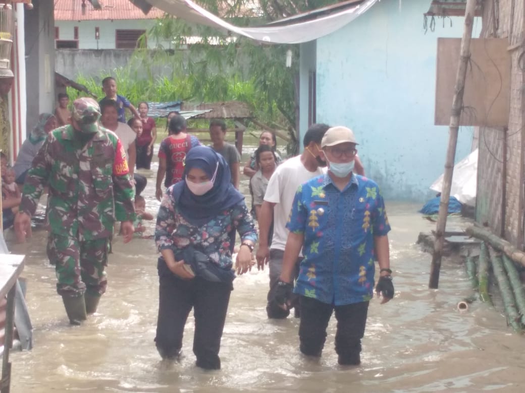 Camat Lubukpakam Tinjau Lokasi Banjir