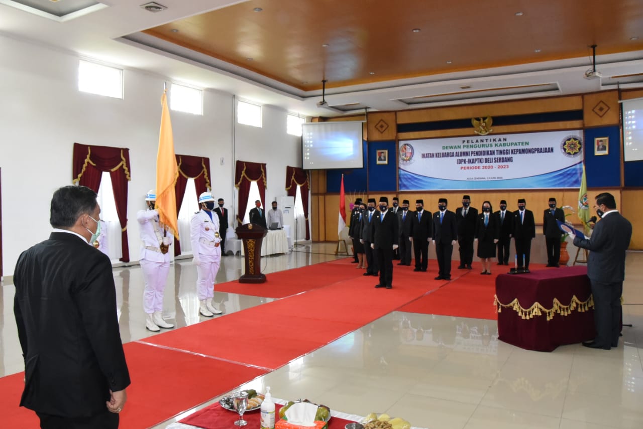 HM Ali Yusuf Siregar Hadiri Pelantikan Pengurus IKAPTK Kabupaten Deli Serdang Periode 2020-2023.