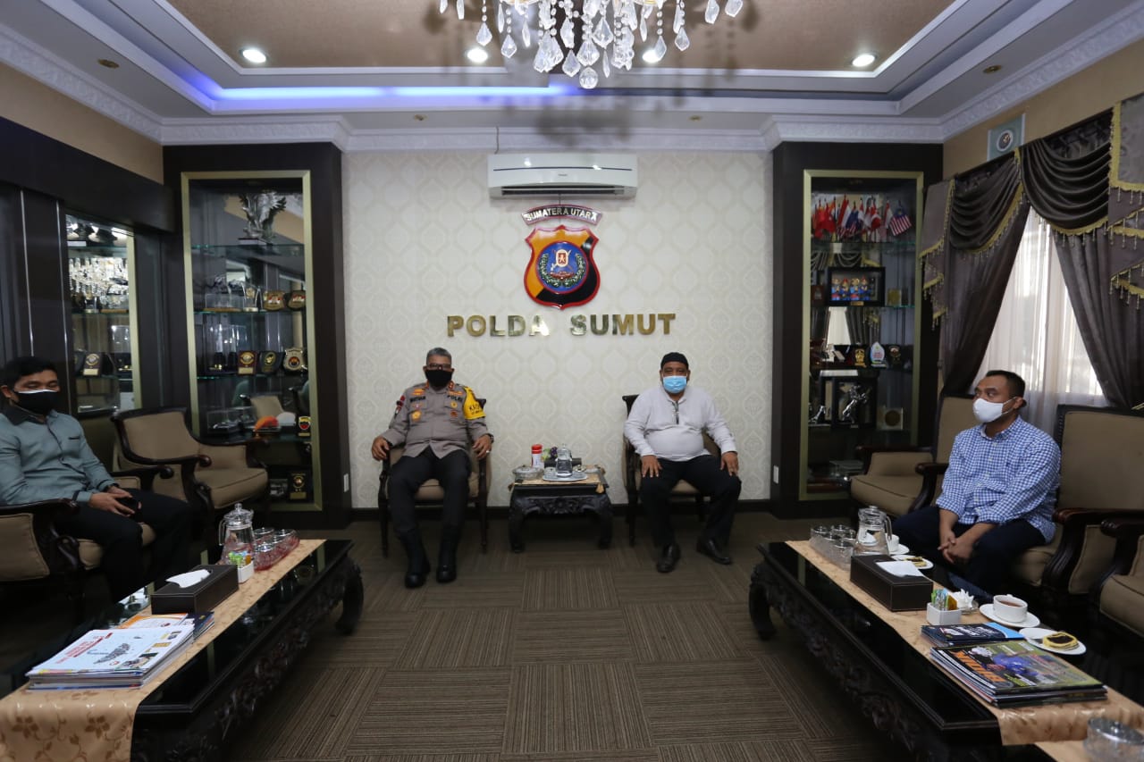 Silaturahmi dengan Ketua PWI dan SPS Sumut, Kapoldasu : Publikasikan Keberhasilan Sumut Agar Diperhitungkan