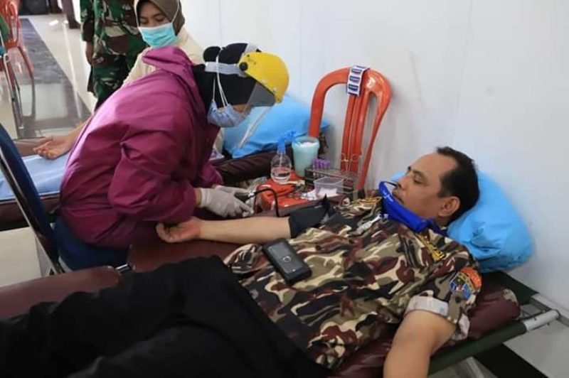Wawako Solok Donor Darah di Kodim 0309/Solok