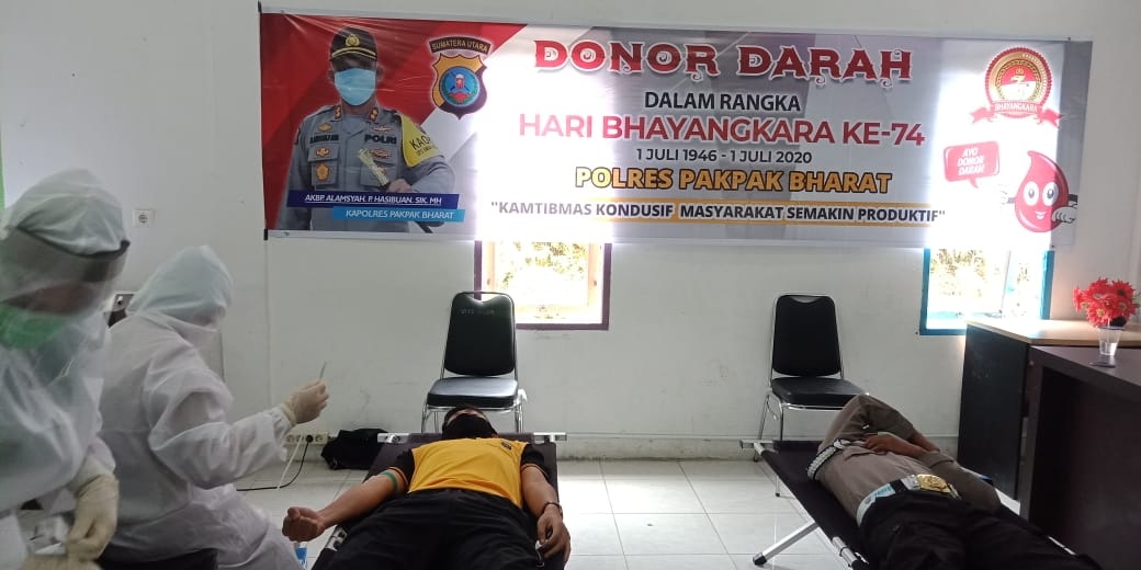 Polres Pakpak Bharat Bhakti Sosial Donor Darah
