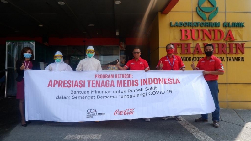 Apresiasi Tenaga Medis Tangani Covid-19, Coca-Cola Amatil Indonesia Salurkan Bantuan