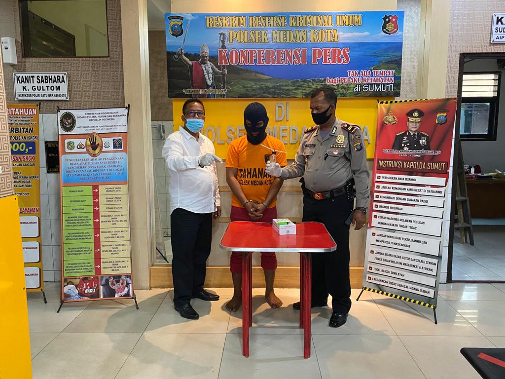 Nyimpan Sabu Dalam Tupperware Diciduk Tekab Polsek Medan Kota