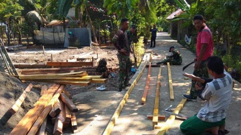 Di Blang Panjoe Kutablang Kodim Bireuen Bangun Rumah Warga Miskin