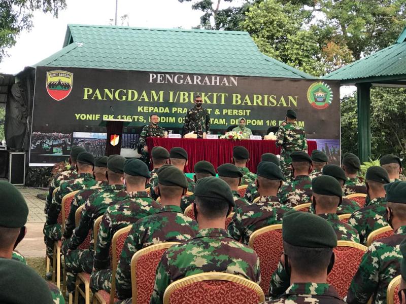 Kunker Ke Yonif Raider Khusus 136/TS, Pangdam I/BB : Laksanakan Kesiapsiagaan Satuan Secara Optimal