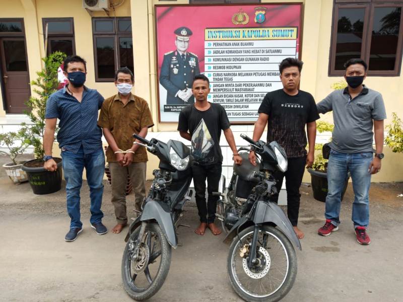Polres Sergai Ringkus 2 Pelaku dan Penadah Curanmor