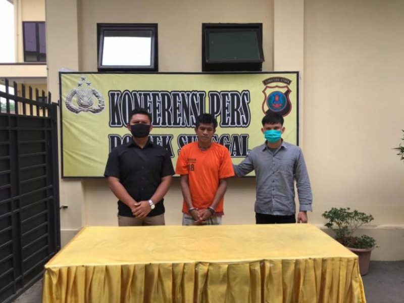 Tekab Reskrim Polsek Sunggal Amankan Seorang Pria Pemilik Shabu