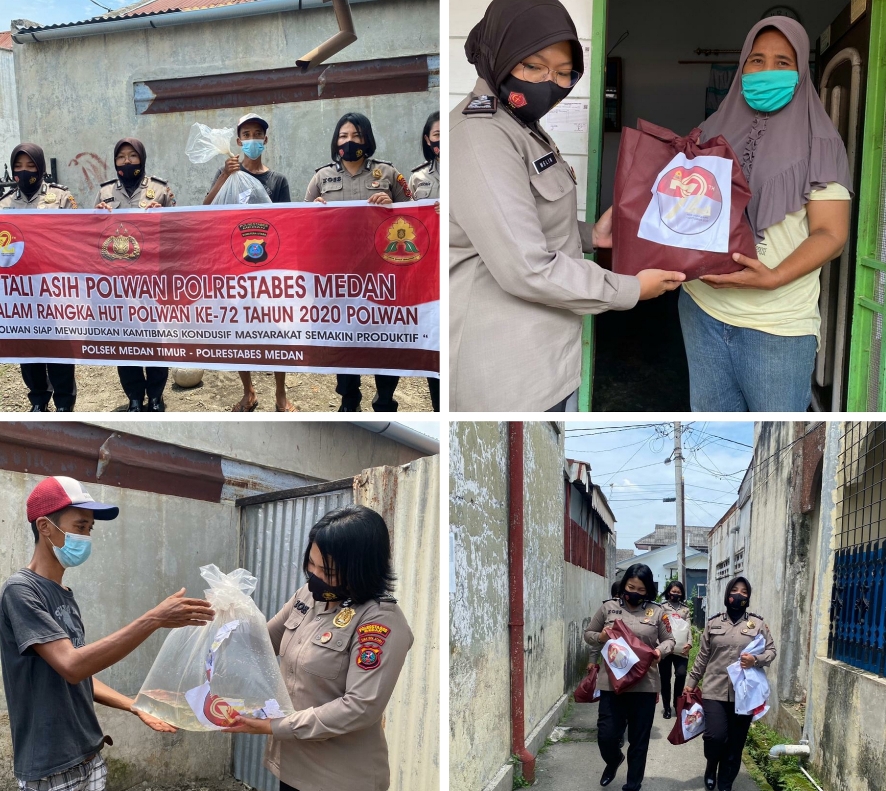HUT Polwan KE 72, Polwan Polsek Medan Timur Gelar Bakti Sosial