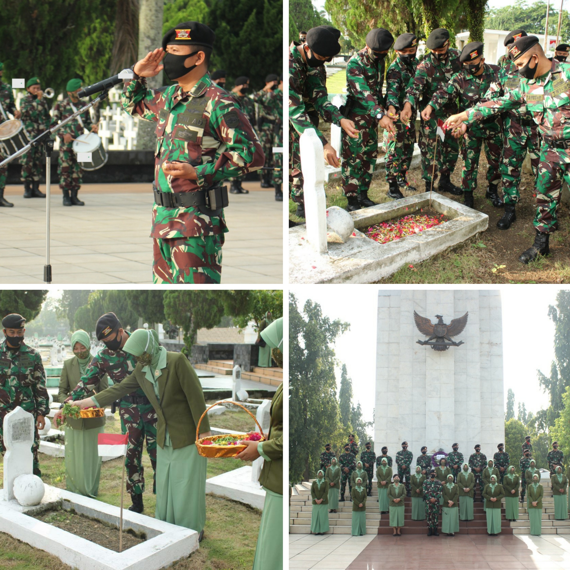Peringati HUT ke 66, Yonkav 6/NK Ziarah ke Taman Makam Pahlawan
