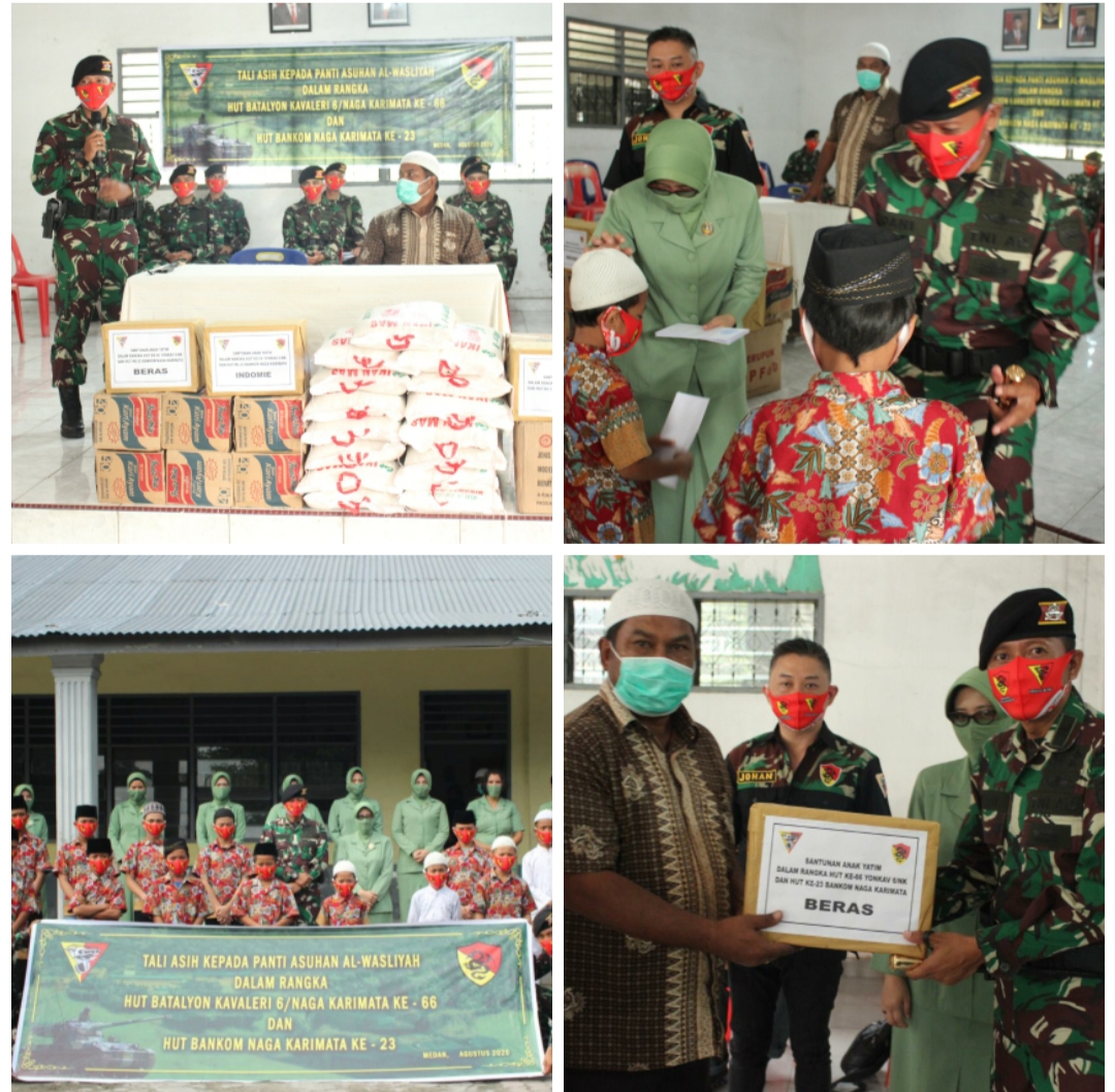 Tali Asih Untuk Panti Asuhan Dalam Rangka Memperingati HUT Yonkav 6/NK ke 66